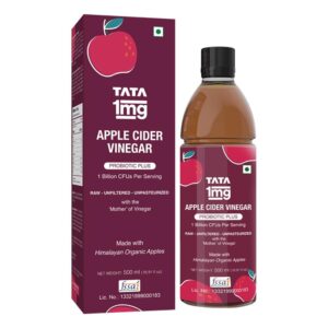 Tata 1mg Apple Cider Vinegar ACV Probiotic Plus | Raw, Unfiltered & Unpasteurized with The Mother